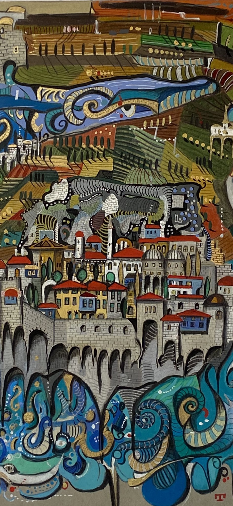 Görsel 2. Kitapnıñ qapağı içün Ali Yaycıoğlunıñ resmetkeni Qırım