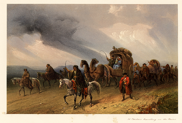 Görsel 3. Karlo Bossoliniñ Qırımtatarlarnıñ köç etüvi tablosu